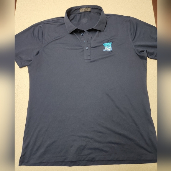 Swag Golf G/Fore Navy Blue Swag Twilight King Polo Shirt Mens L Performance - Picture 1 of 7